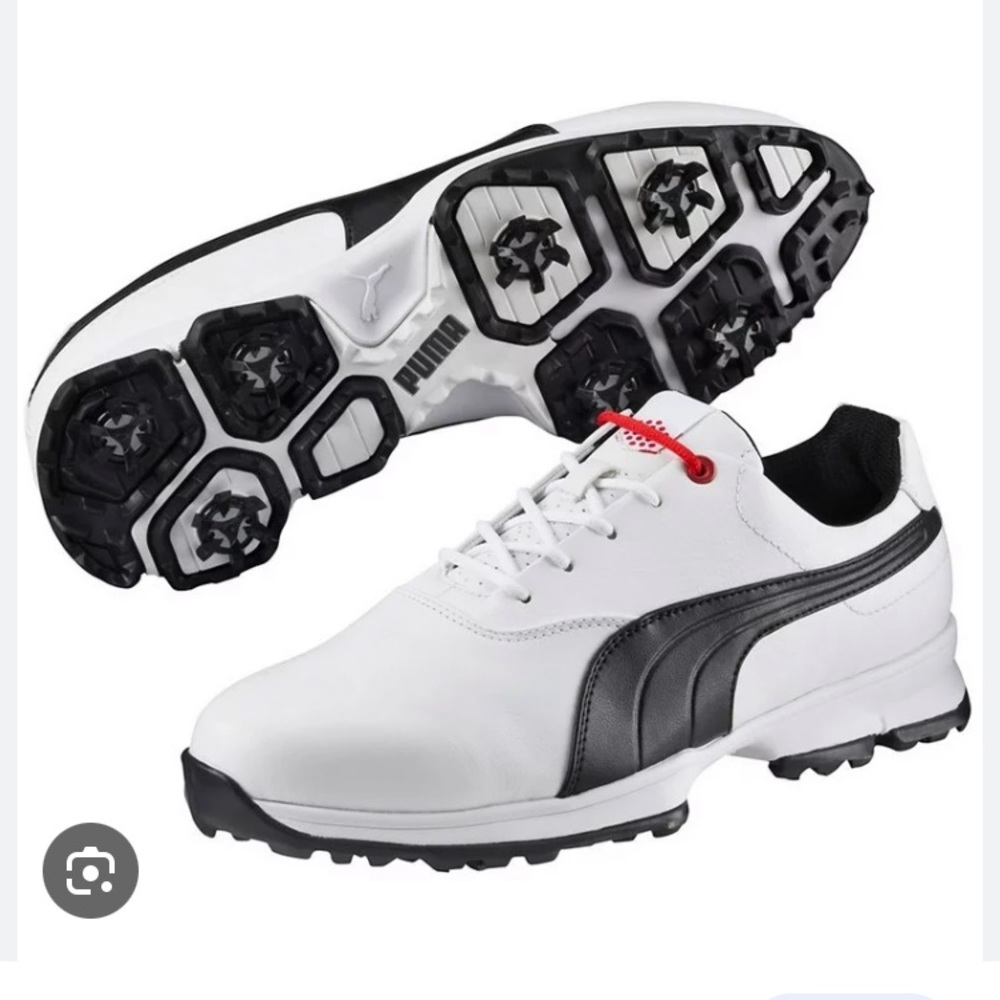 Puma Ace White Leather Golf Shoes Cleats Men’s Size 11.5